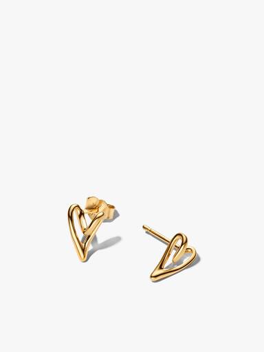 Gold Plated Organically Shaped Heart Gift Set