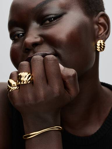 Rippled Statement Ring