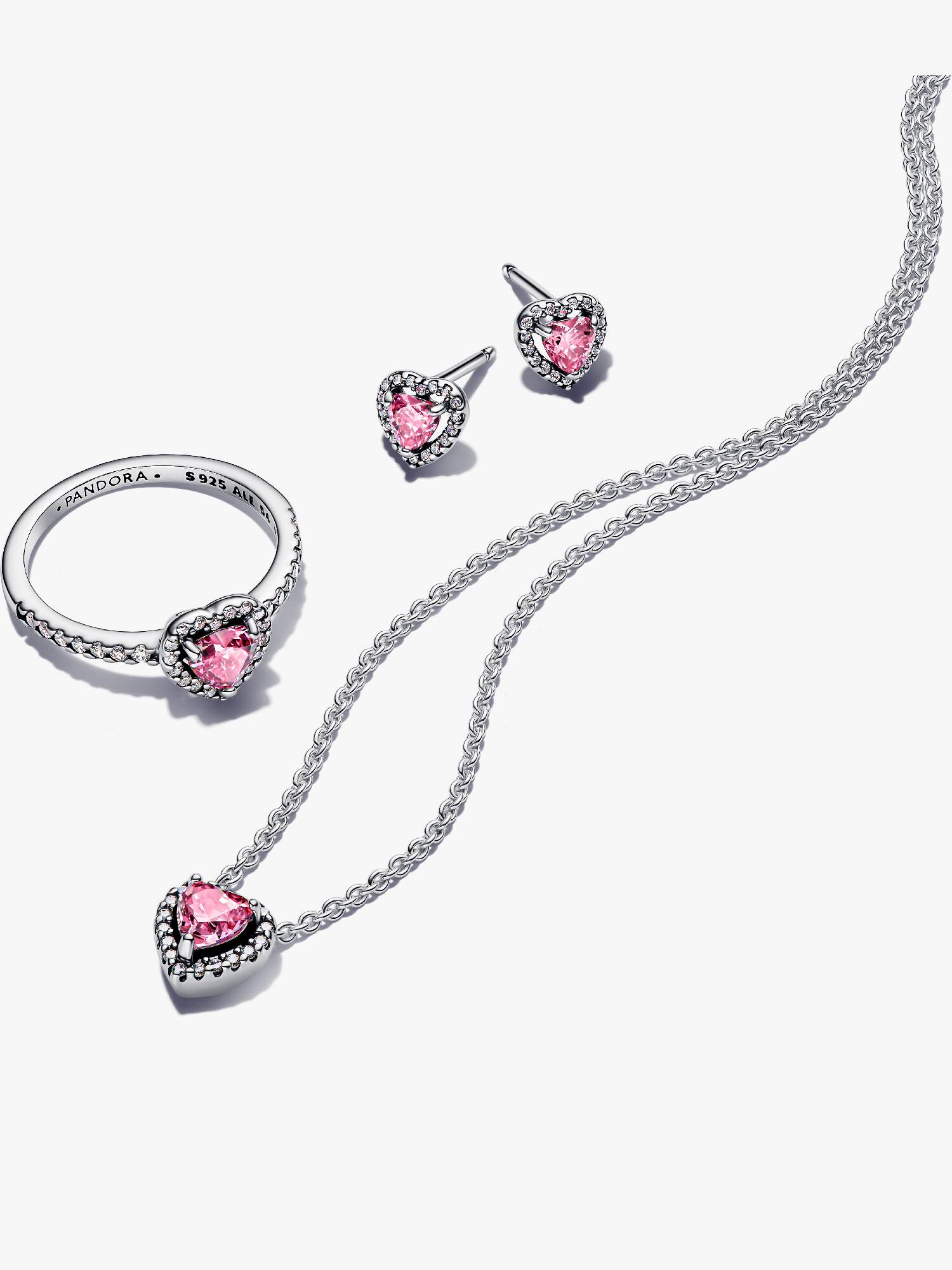 Pavé Hearts Jewellery Set