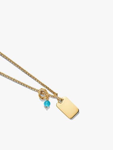 December Engravable Dangle Charm Necklace Set