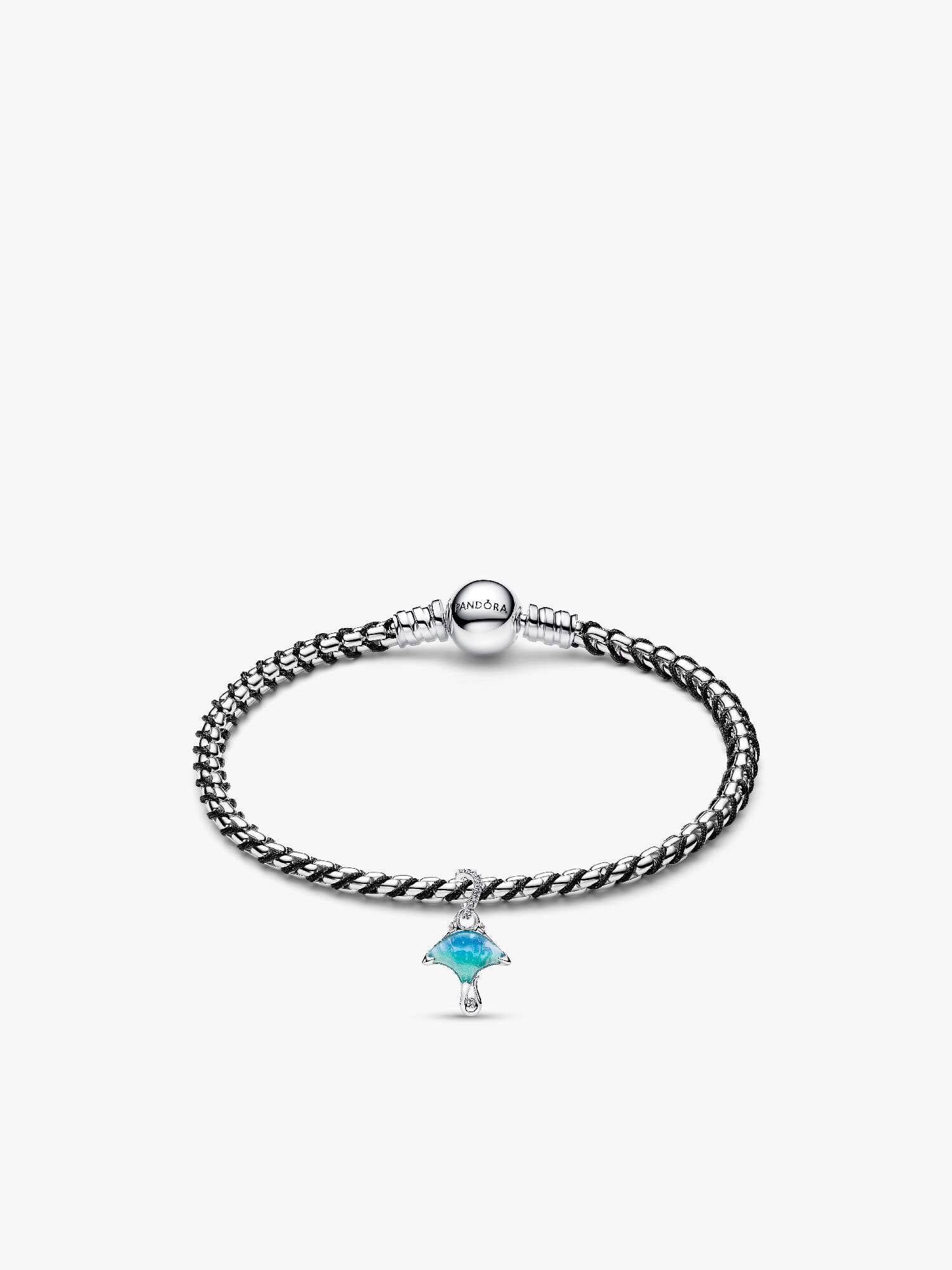 Blue Manta Ray Charm & Bracelet Set