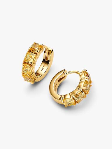 Yellow Hoop Earrings