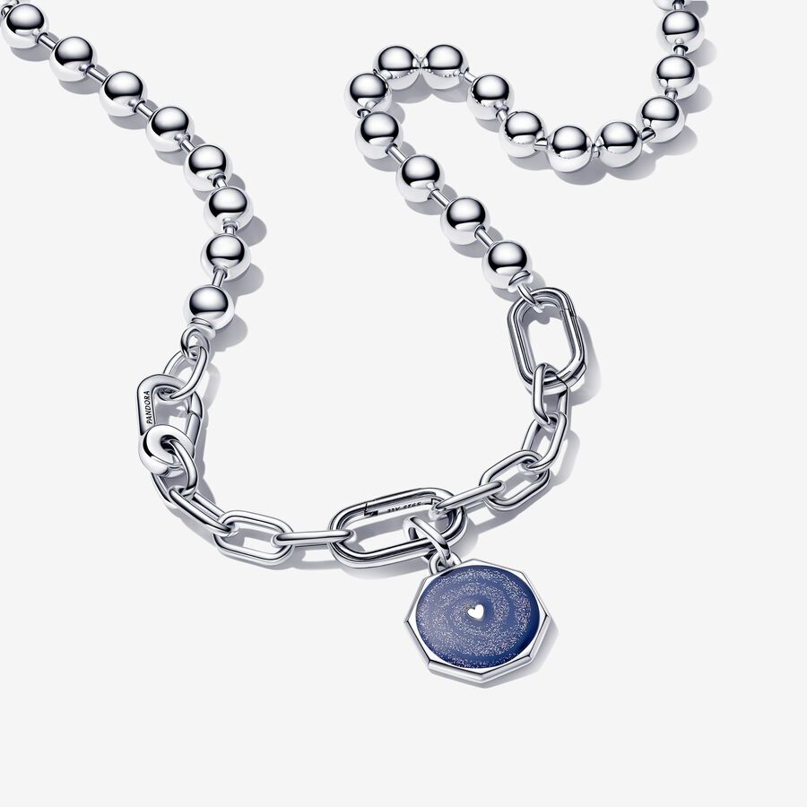 Pandora ME Galaxy Heart Medallion Charm and Necklace Set image number 0