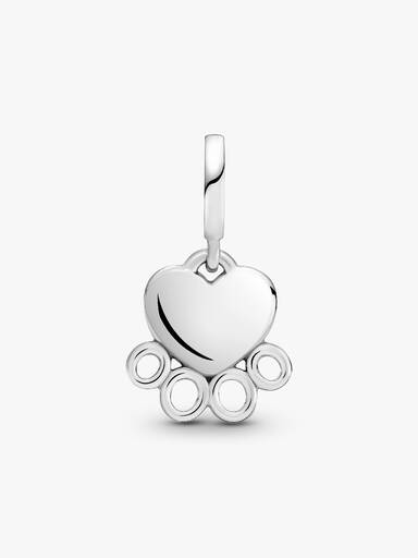 Hearts & Paw Print Dangle Charm