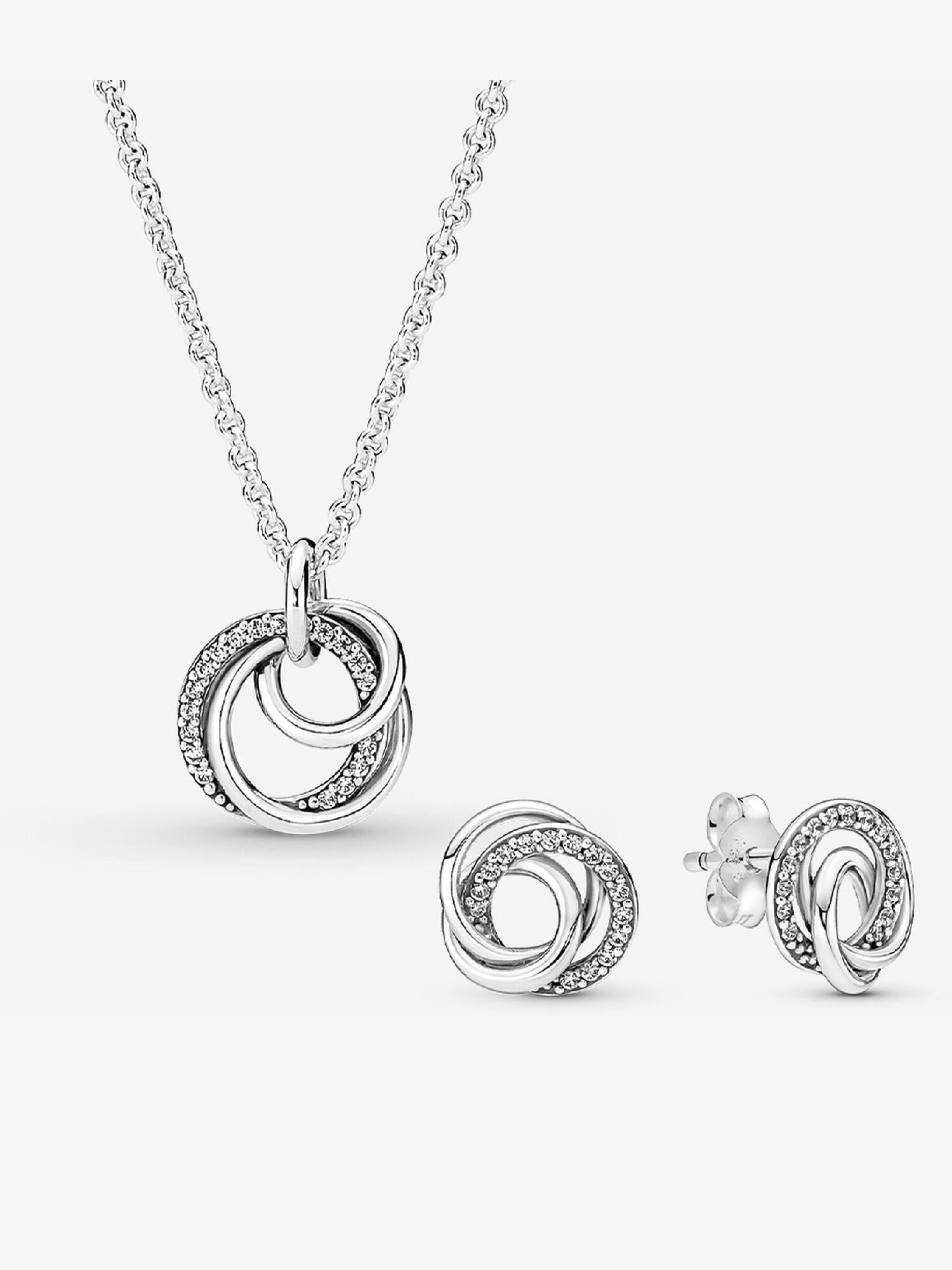 Family Always Encircled Necklace and Earrings Gift Set