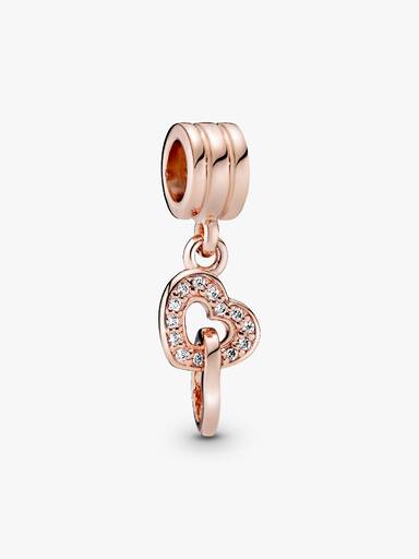 Interlocking Hearts Dangle Charm