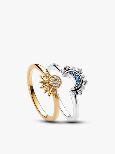 Celestial Sun & Moon Ring Set