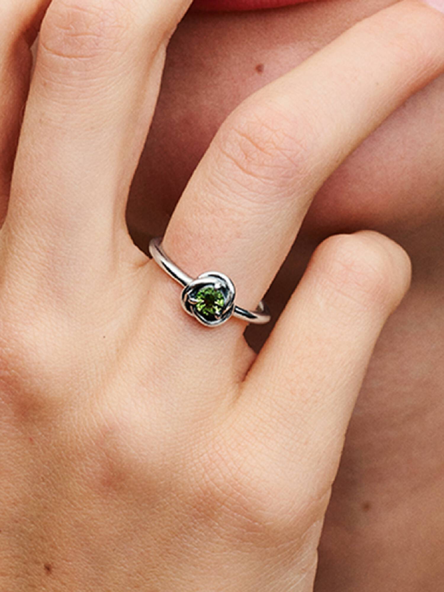 August Birthstone Eternity Circle Ring