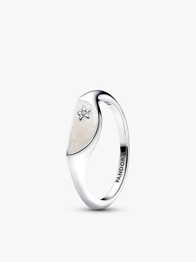 Pandora ME Halved Enamel Signet Ring Set