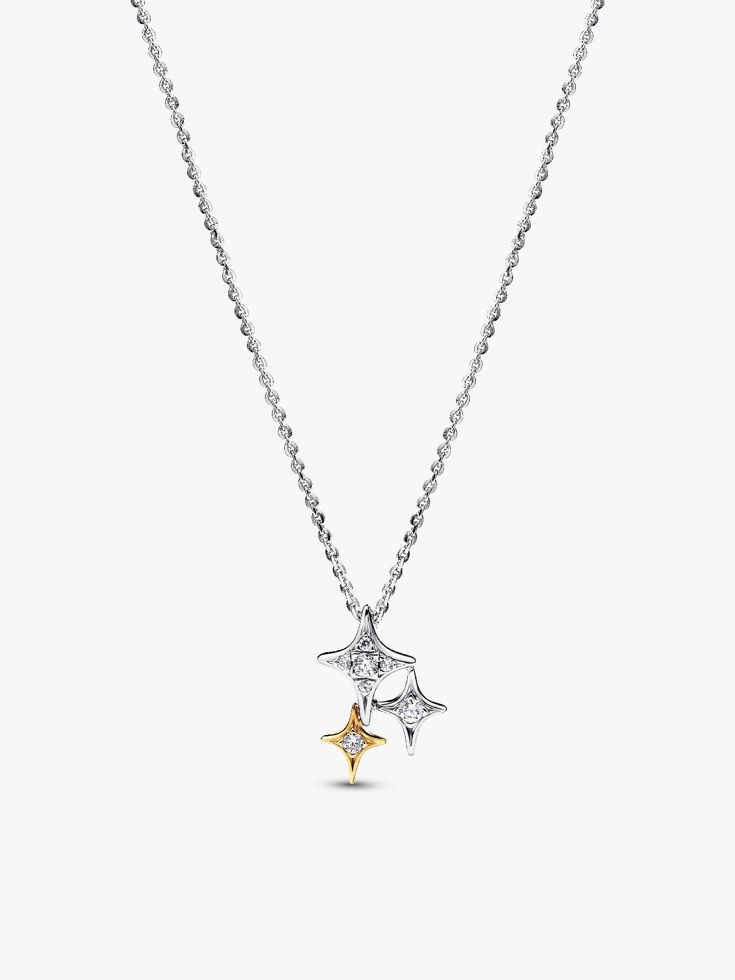 Triple Star Pendant Necklace