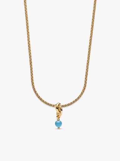 14k Gold Plated December Birthstone Necklace Set