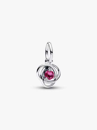 October Birthstone Eternity Circle Dangle Charm