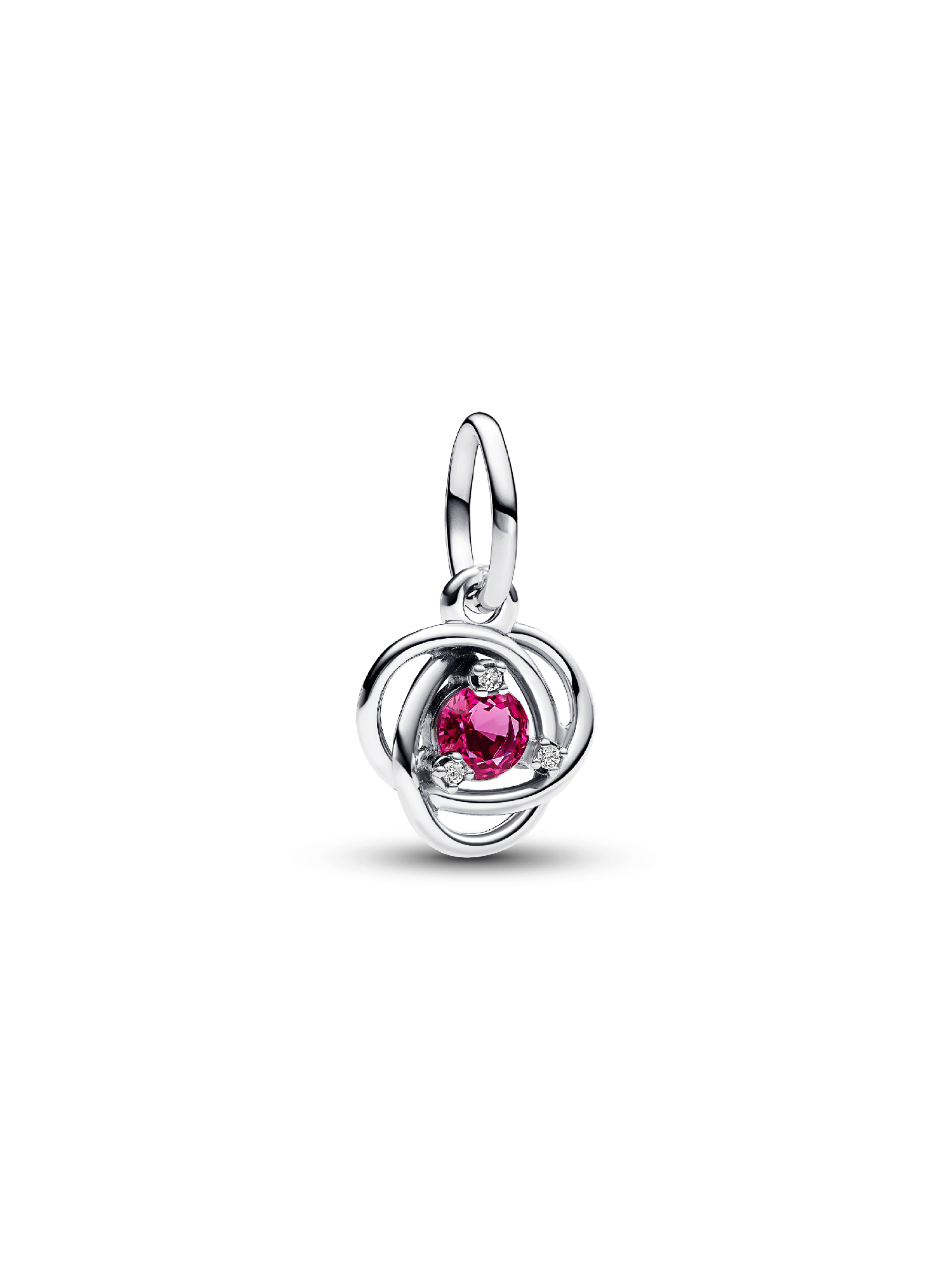October Birthstone Eternity Circle Dangle Charm