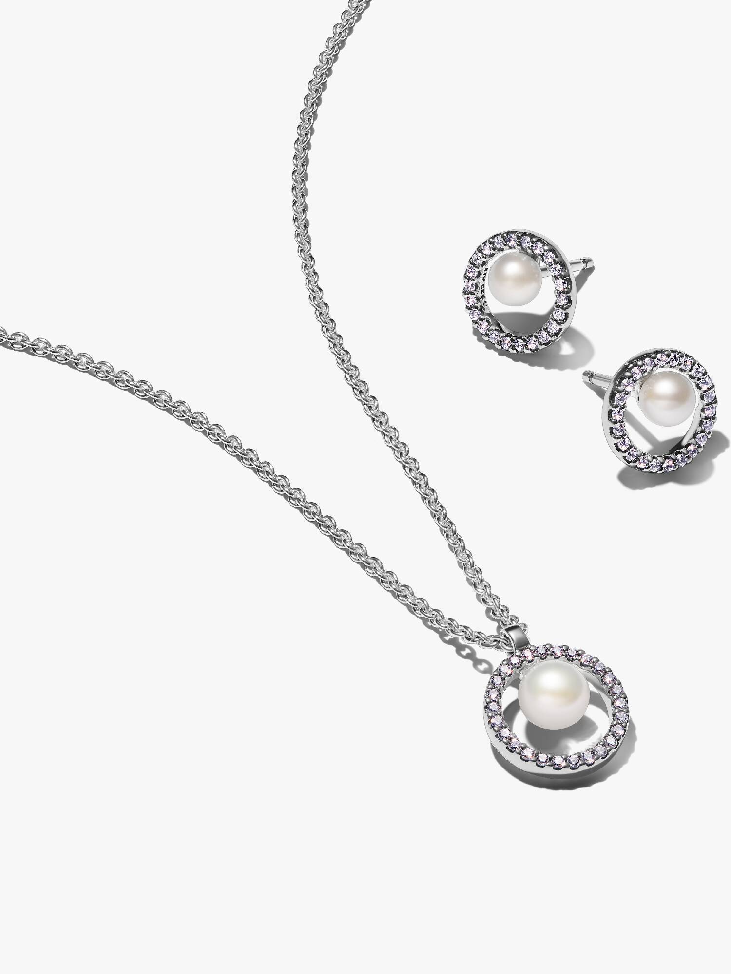Treated Freshwater Cultured Pearl & Pavé Gift Set