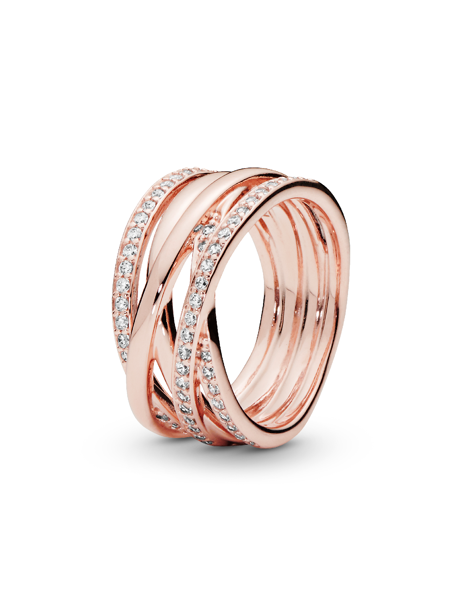 Sparkling & Polished Lines Ring
