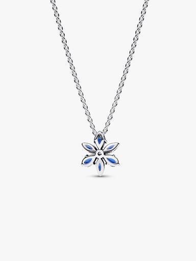Sparkling Blue Herbarium Cluster Pendant Necklace