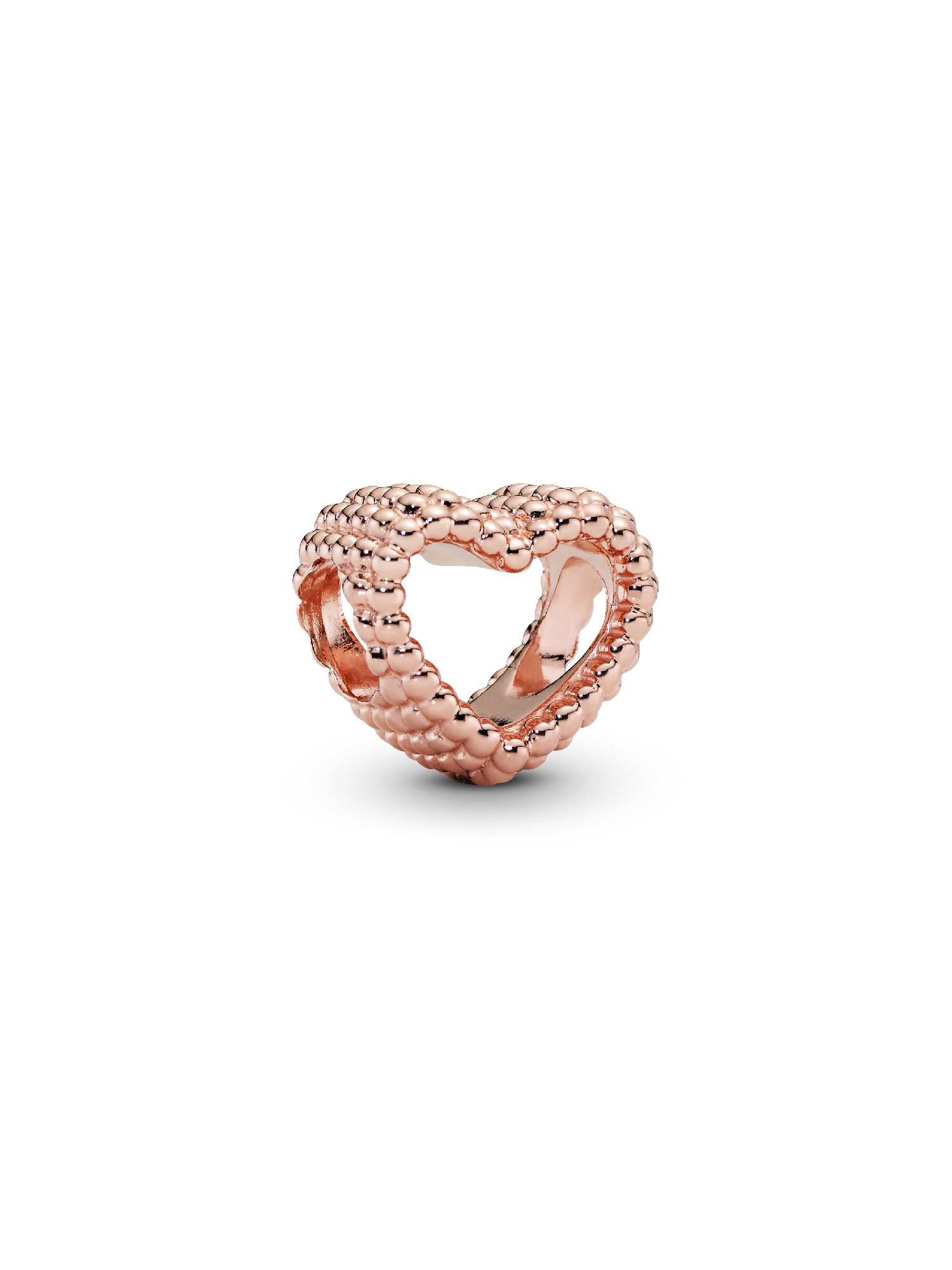 Beaded Open Heart Charm