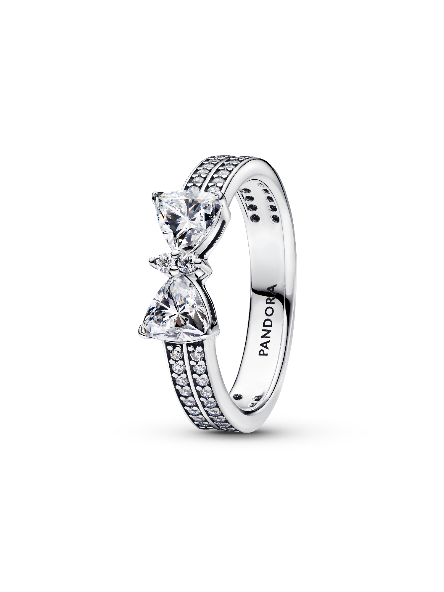 Sparkling Bow Double-row Ring
