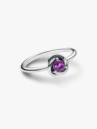 February Birthstone Eternity Circle Ring