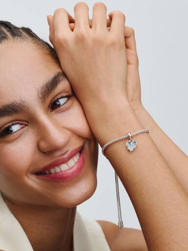Friendship Opalescent Double Dangle Charm