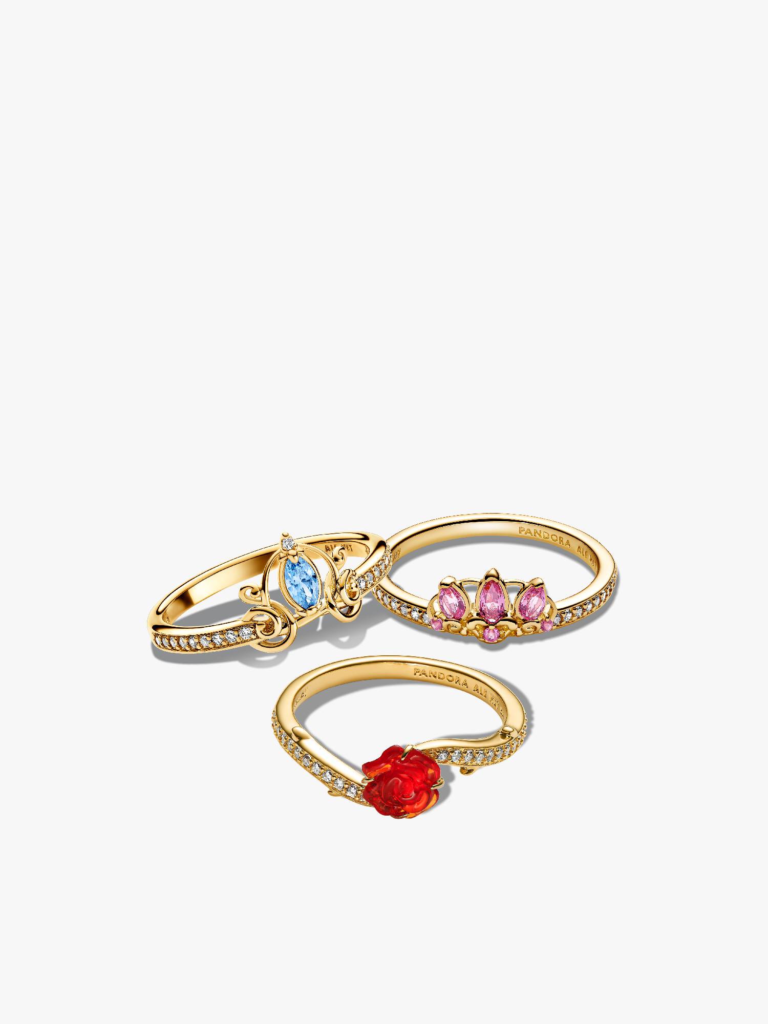 Disney Princess Ring Trio Set