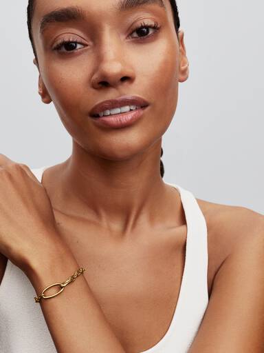 Openable Oval Link Chain Bracelet