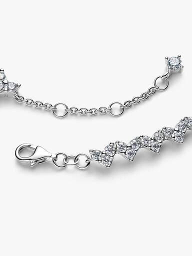 Triple Stone Heart Bracelet