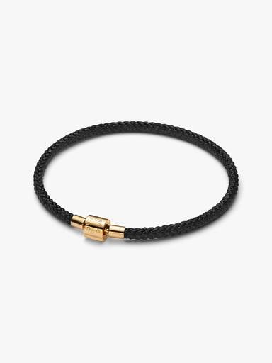 Shimmering Black Cord Bracelet