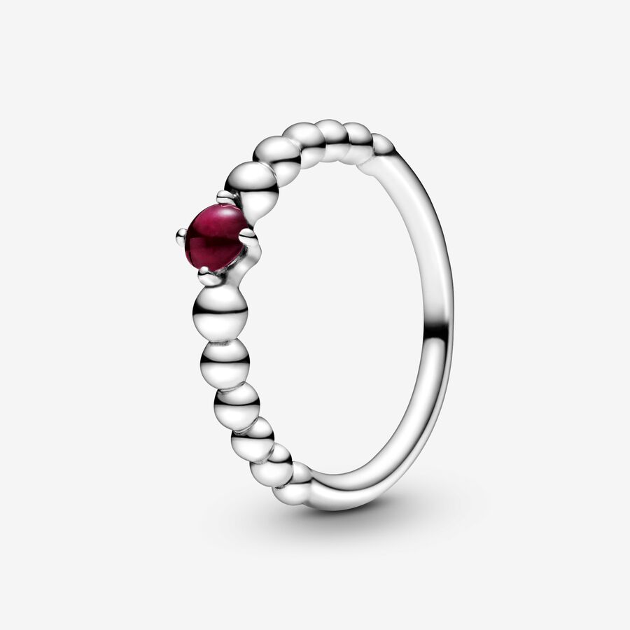 January Birthstone Beaded Ring image number 0