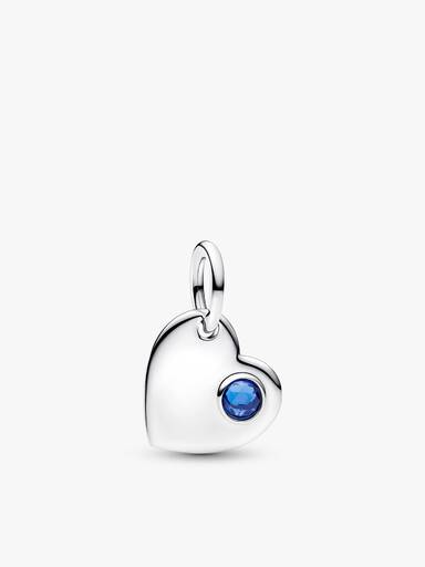 September Birthstone Heart Pendant Necklace
