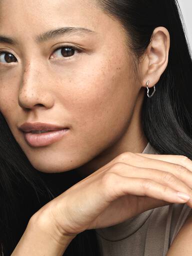 Asymmetrical Heart Hoop Earrings