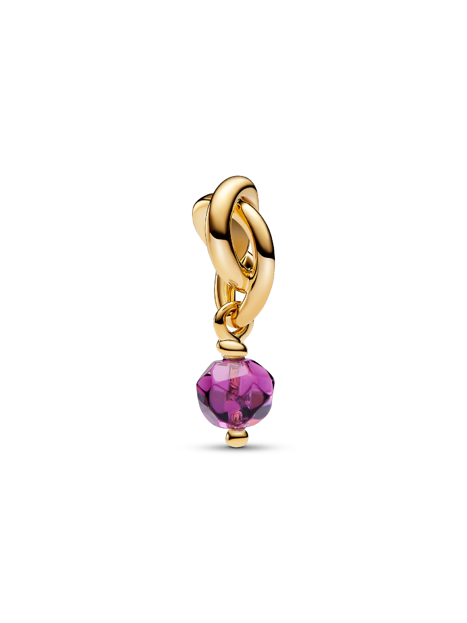 February Birthstone Eternity Circle Dangle Charm