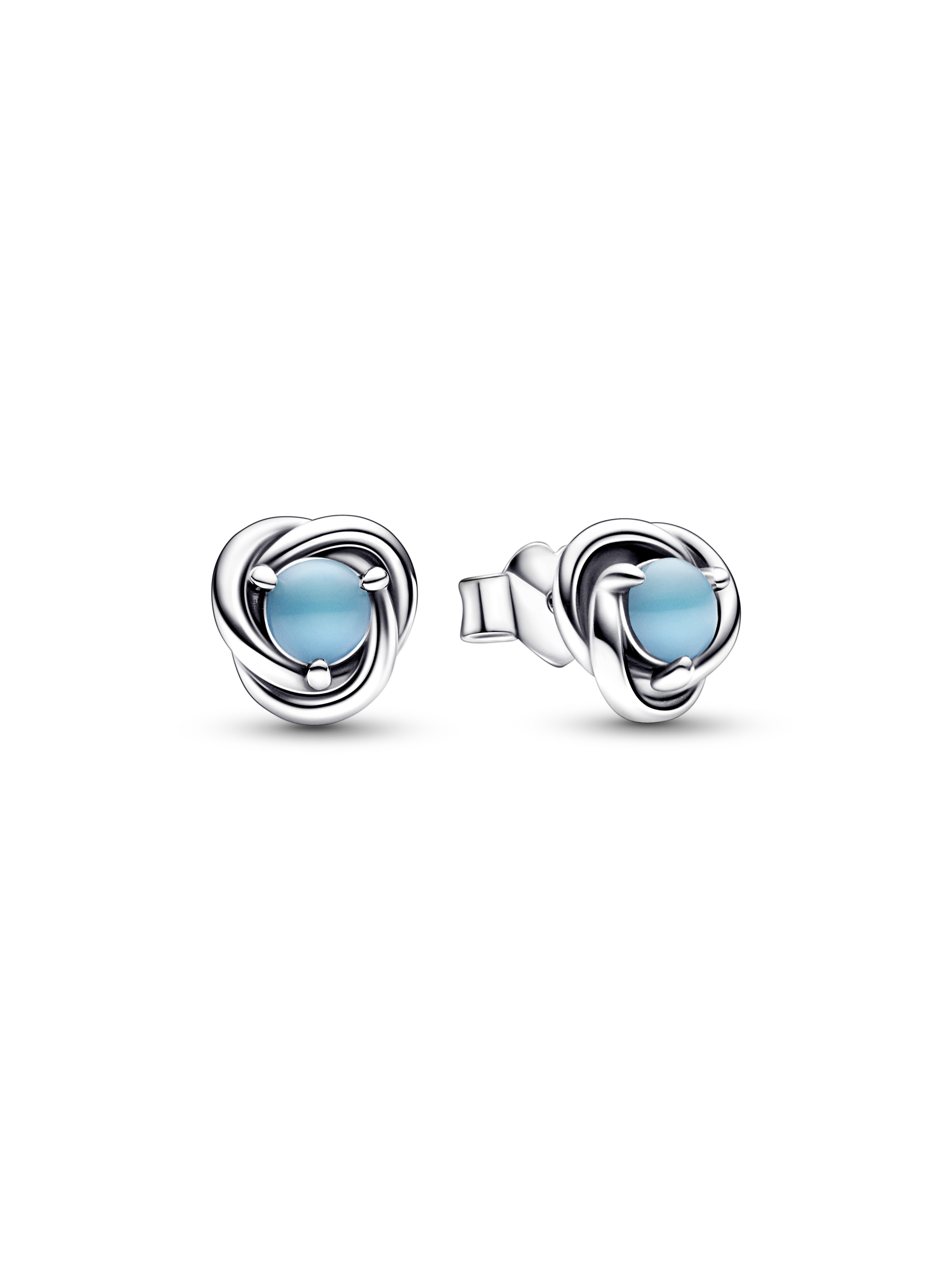 December Birthstone Eternity Circle Stud Earrings