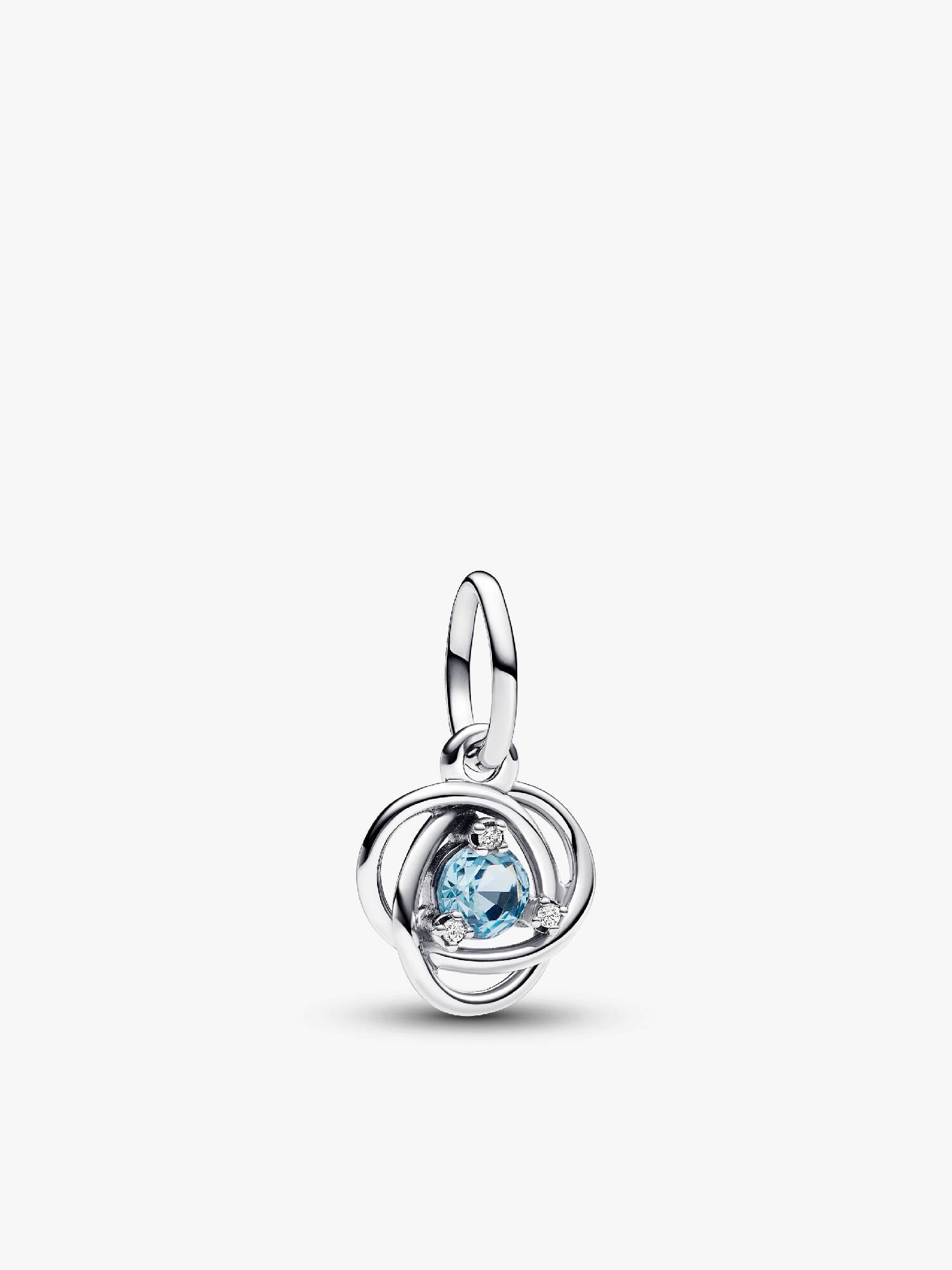 Sea Aqua Blue Eternity Circle Dangle Charm