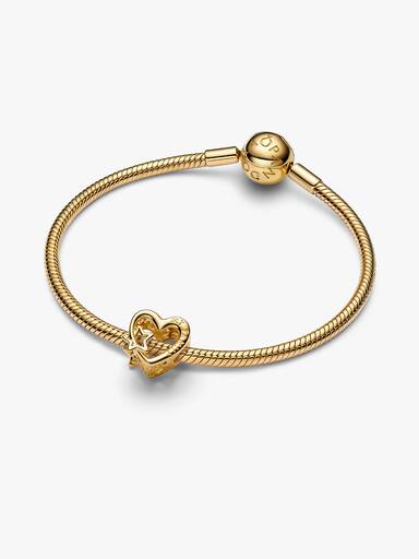 Openwork Family Heart & Star Charm