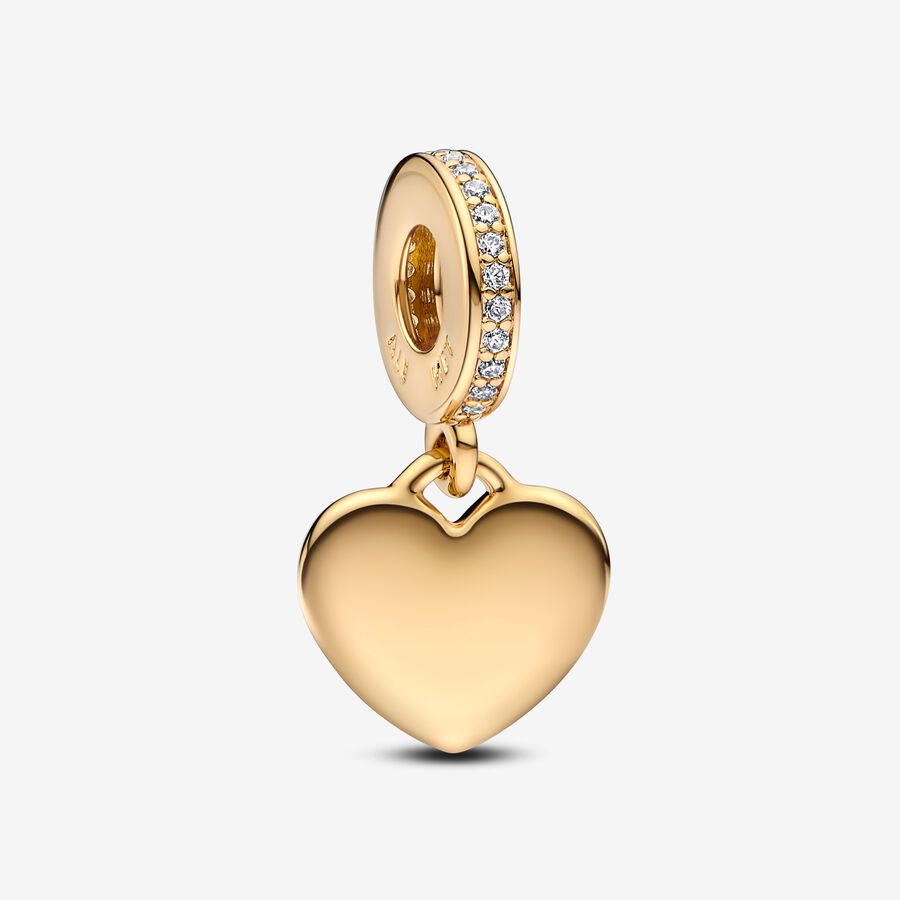 Engravable Heart Tag Dangle Charm image number 0