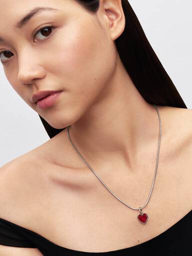 Engravable Red Heart Dangle Charm