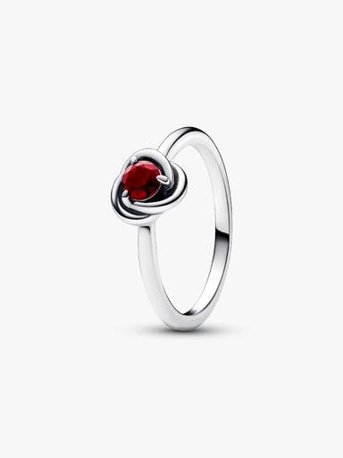 January Birthstone Eternity Circle Ring