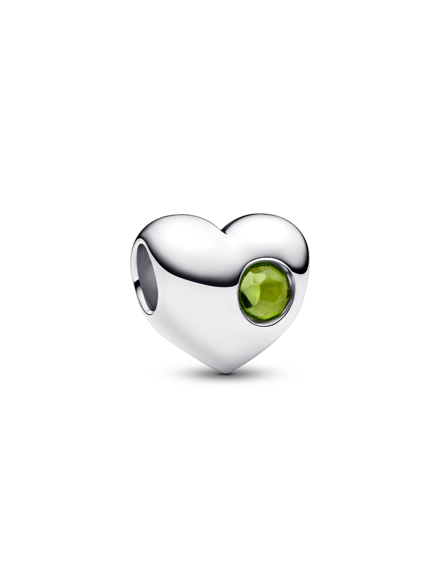 Engravable August Birthstone Heart Charm