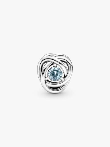 March Birthstone Eternity Circle Charm