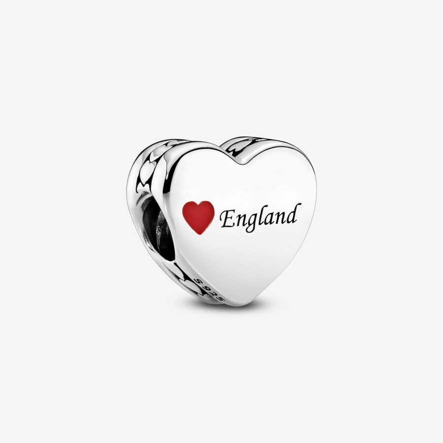 England sterling silver charm with red enamel image number 0