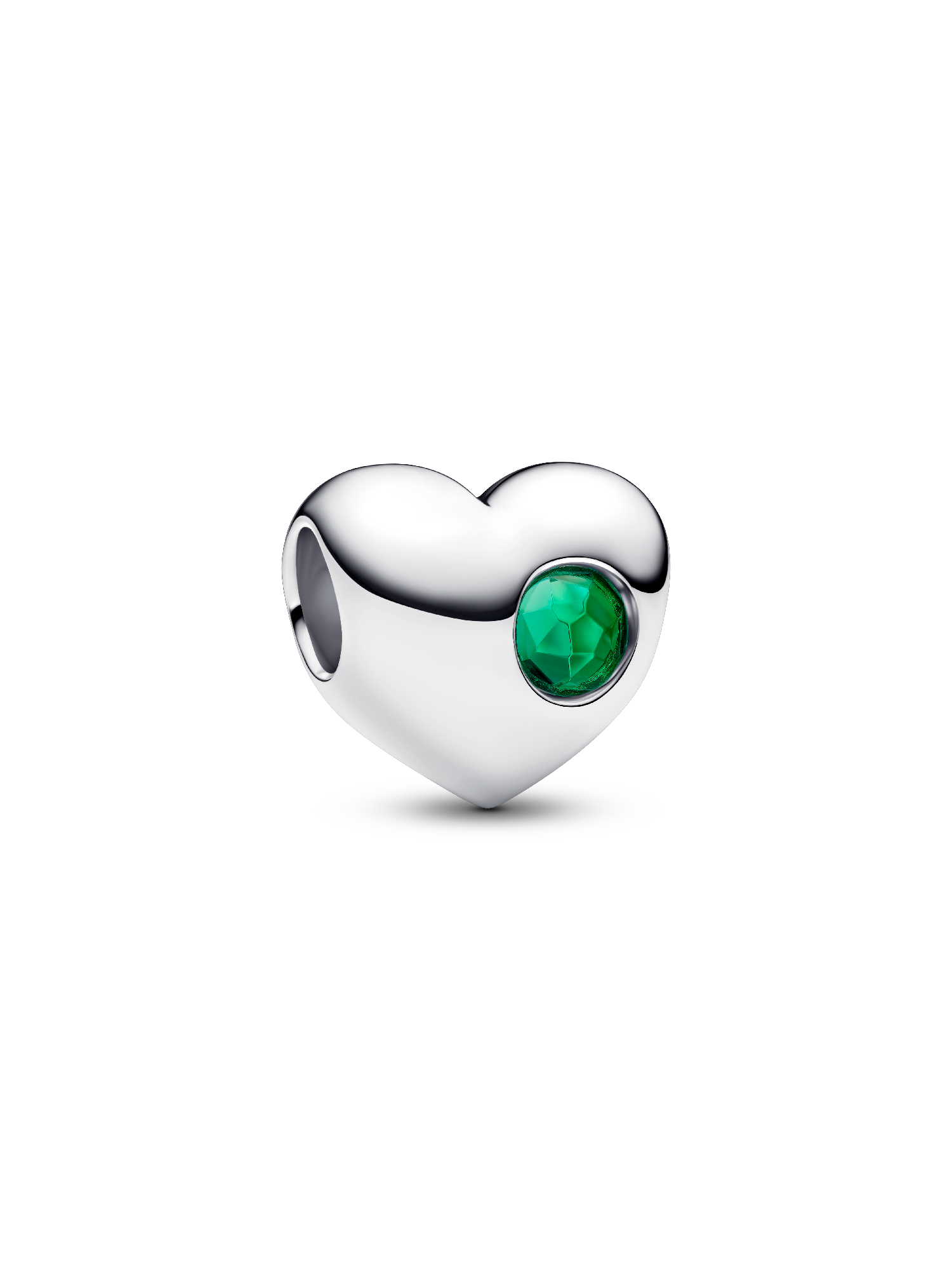 Engravable May Birthstone Heart Charm