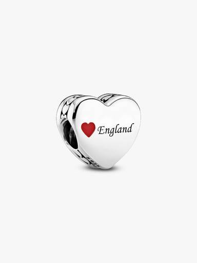 England sterling silver charm with red enamel