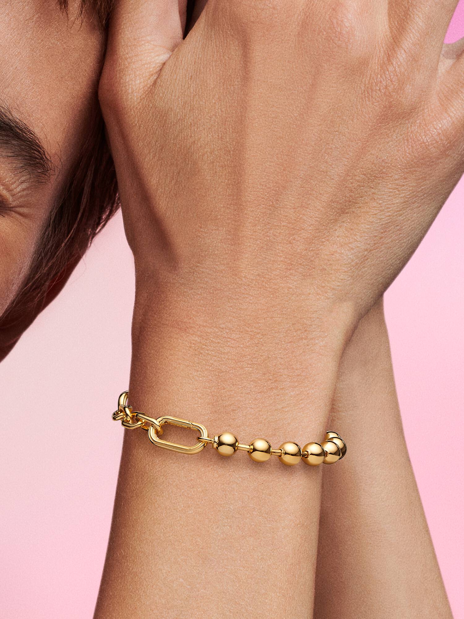 Pandora ME Metal Bead & Link Chain Bracelet