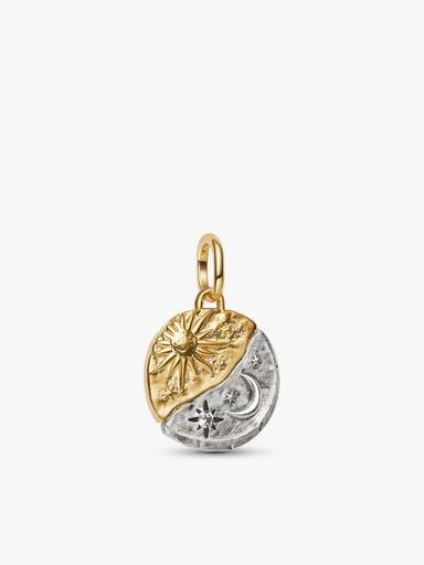 Gold Plated Talisman Sun, Moon and Lion Charm Bracelet Set