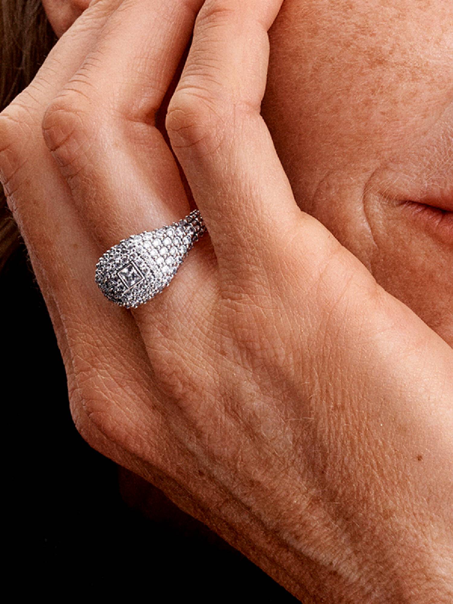 Pavé Square Cocktail Ring