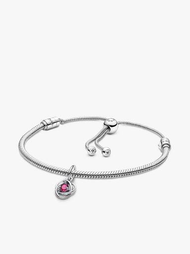 October Eternity Circle Dangle Charm Bracelet Set