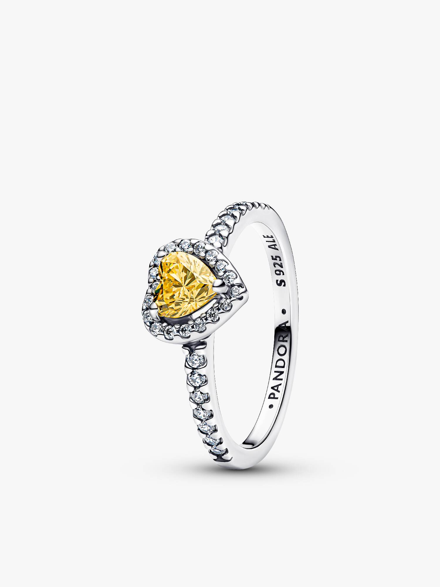 Sparkling Elevated Heart Ring