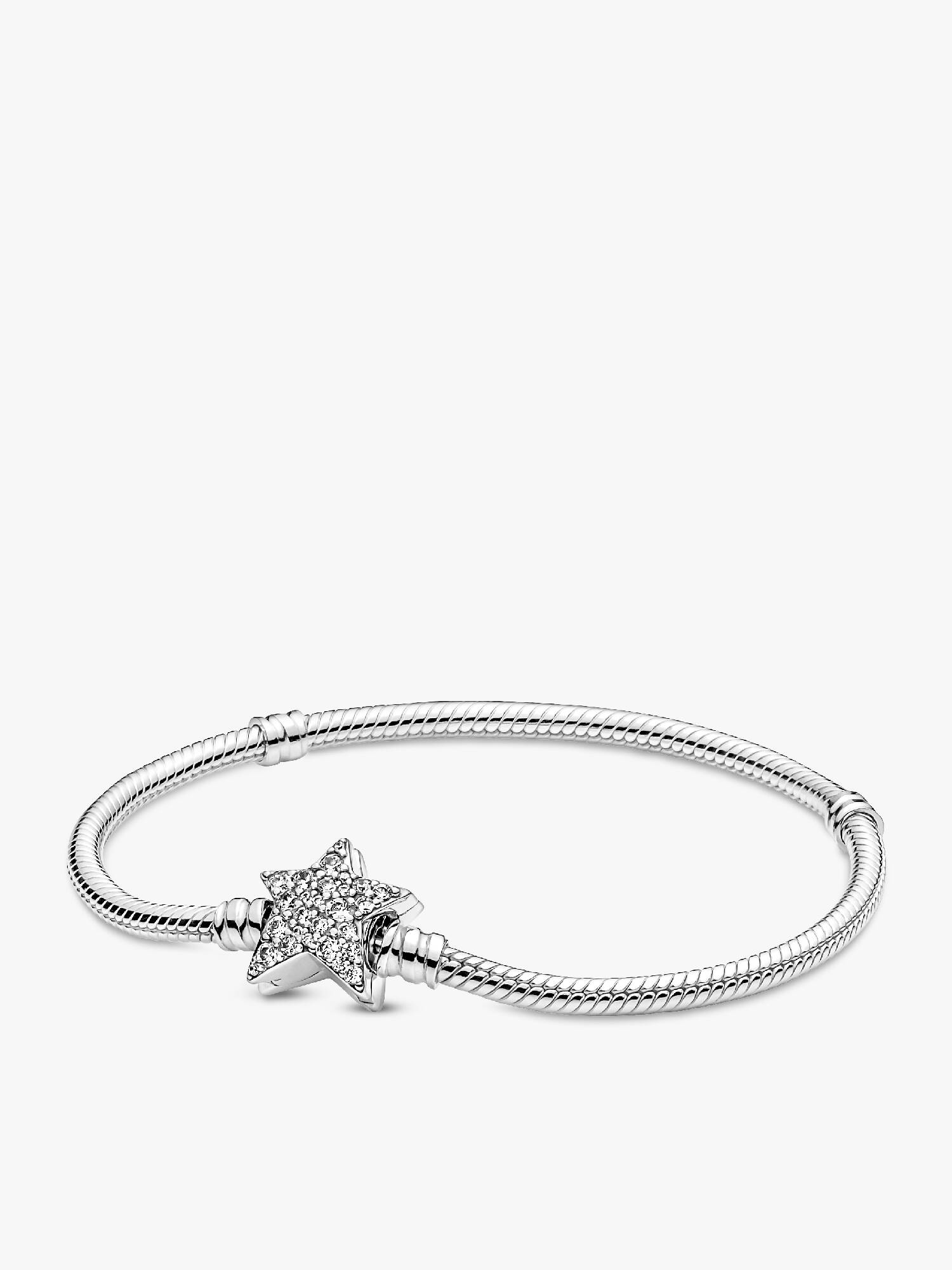 Pandora Moments Asymmetric Star Clasp Snake Chain Bracelet