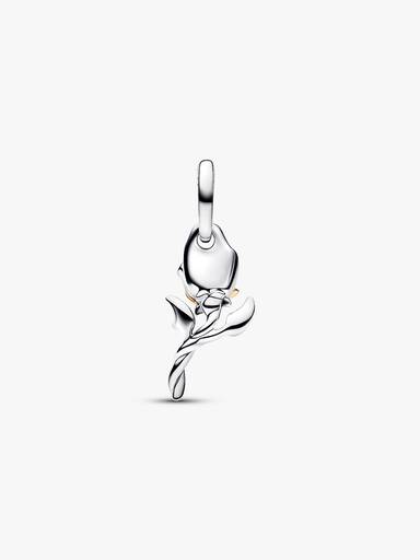 Disney Belle Enchanted Rose Lab-grown Diamond Dangle Charm